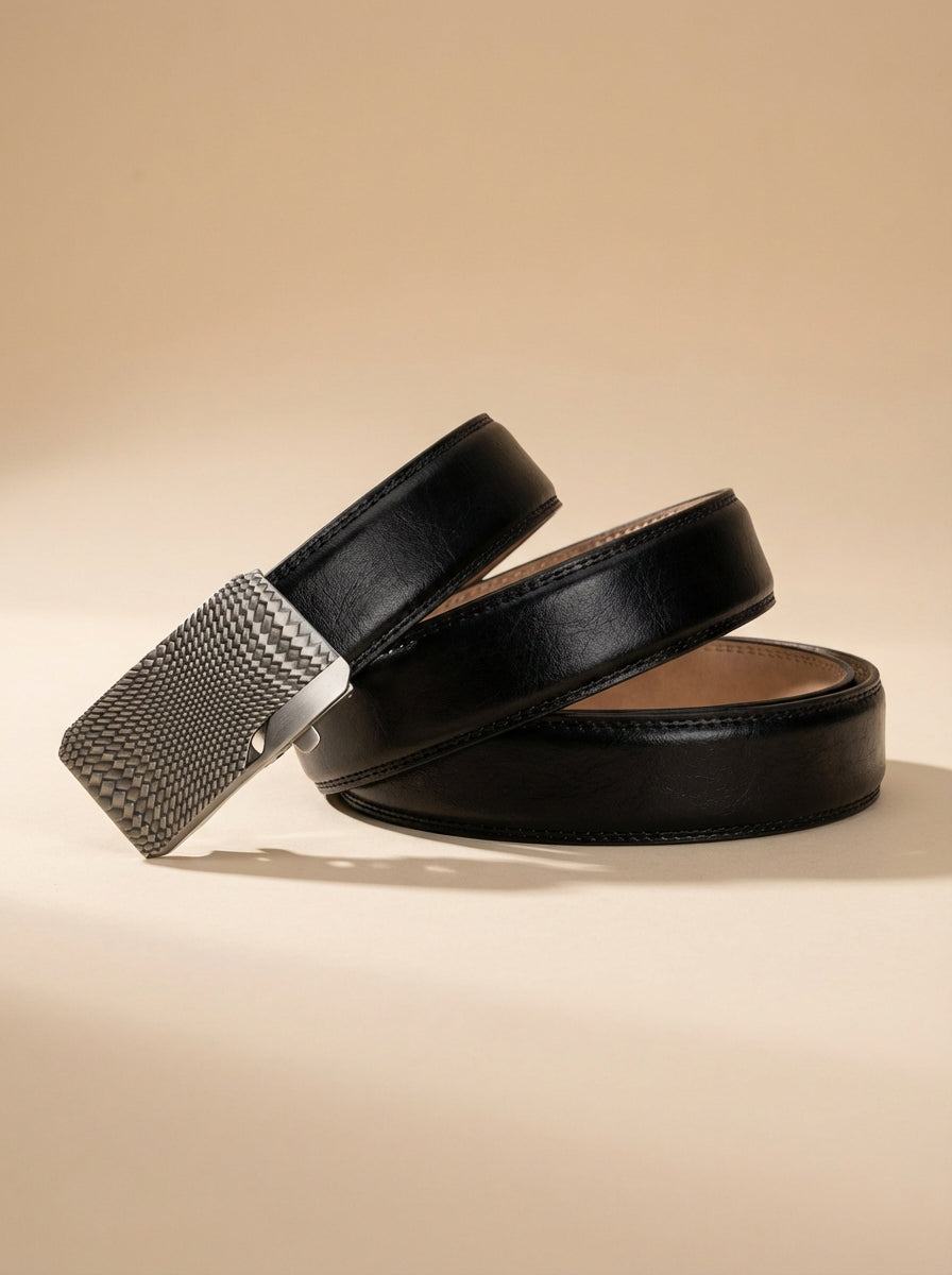 VEGETABLE TANNED 100% LEATHER BELT WITH CHROME PLATED BUCKLE - LY36-23165_SIL