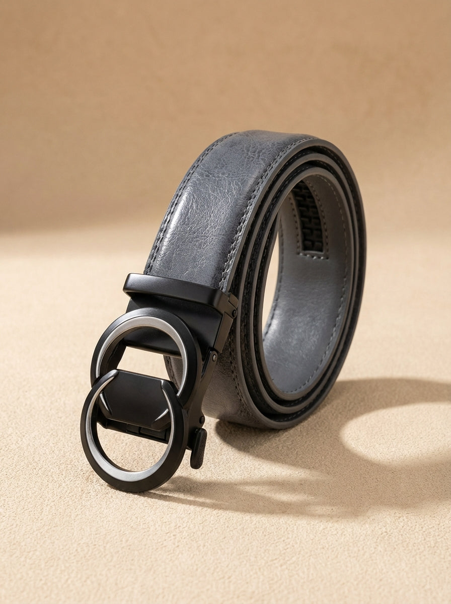 VEGETABLE TANNED 100% LEATHER BELT WITH CHROME PLATED BUCKLE - LY36-222882_CHR