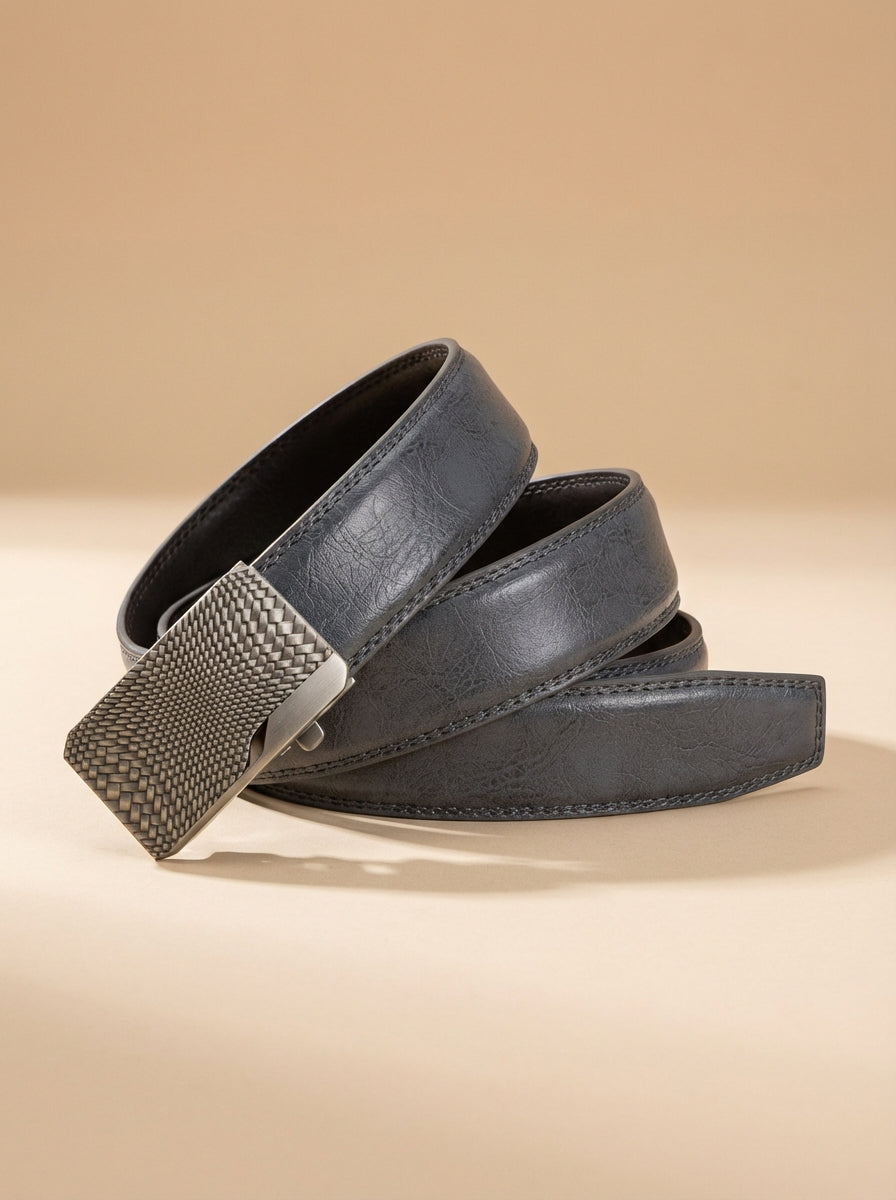 VEGETABLE TANNED 100% LEATHER BELT WITH CHROME PLATED BUCKLE - LY36-23165_SIL