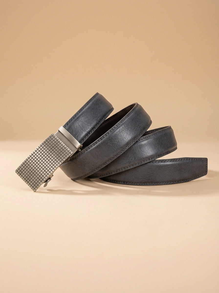 VEGETABLE TANNED 100% LEATHER BELT WITH CHROME PLATED BUCKLE - LY36-0088_SIL