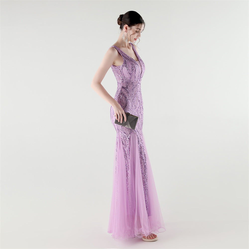 Elegant Sequined Mermaid Gown alt