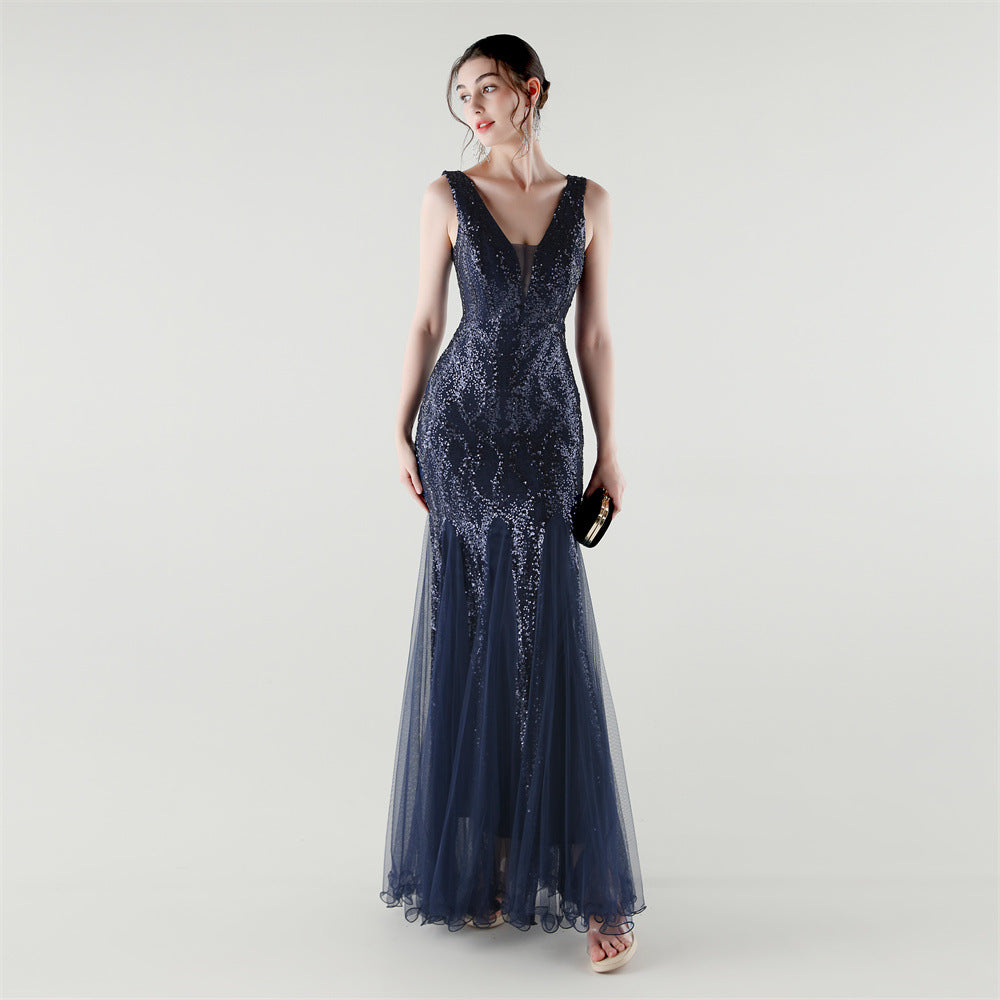 Elegant Sequined Mermaid Gown