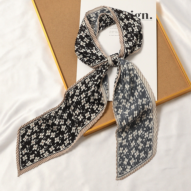 Set of 4 Printed Pleated Scarf alt