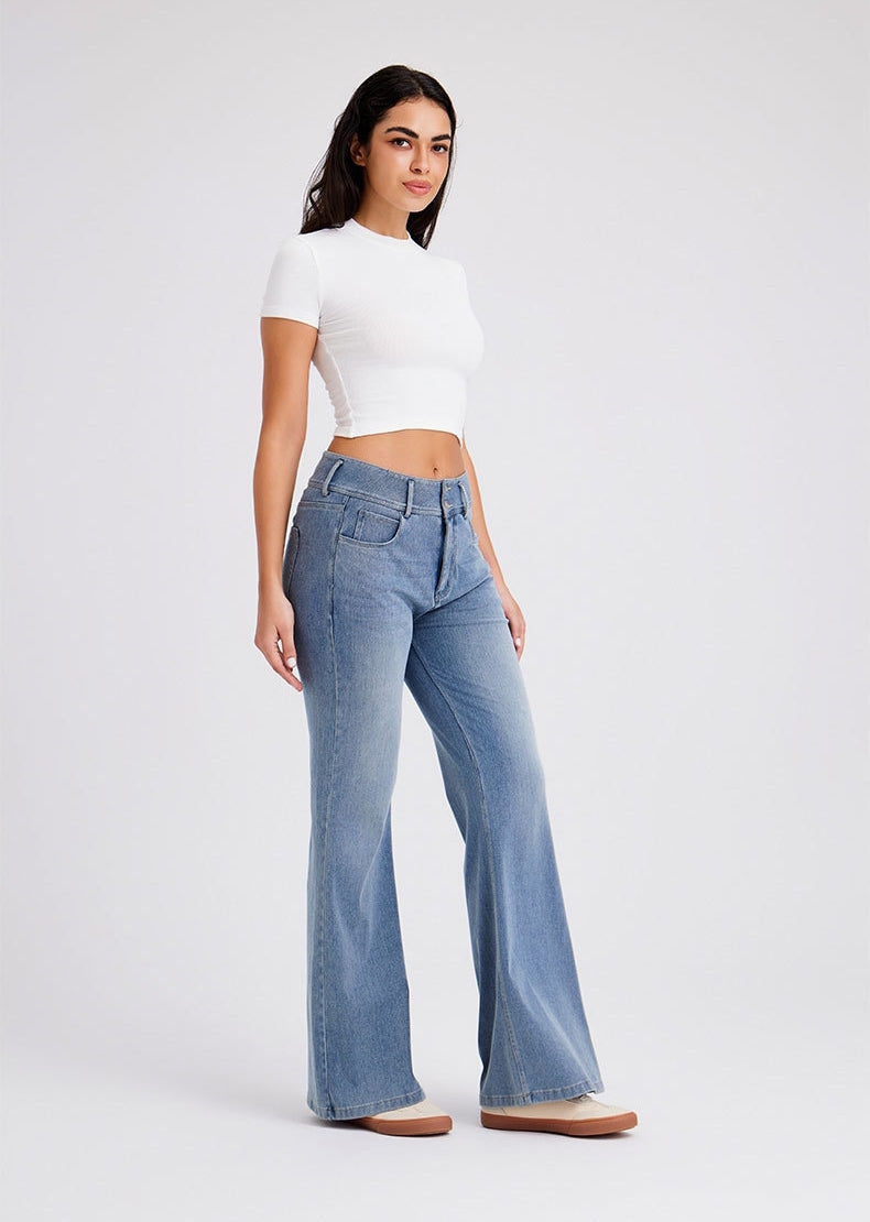 Two Button Classic Denim in Medium Blue alt