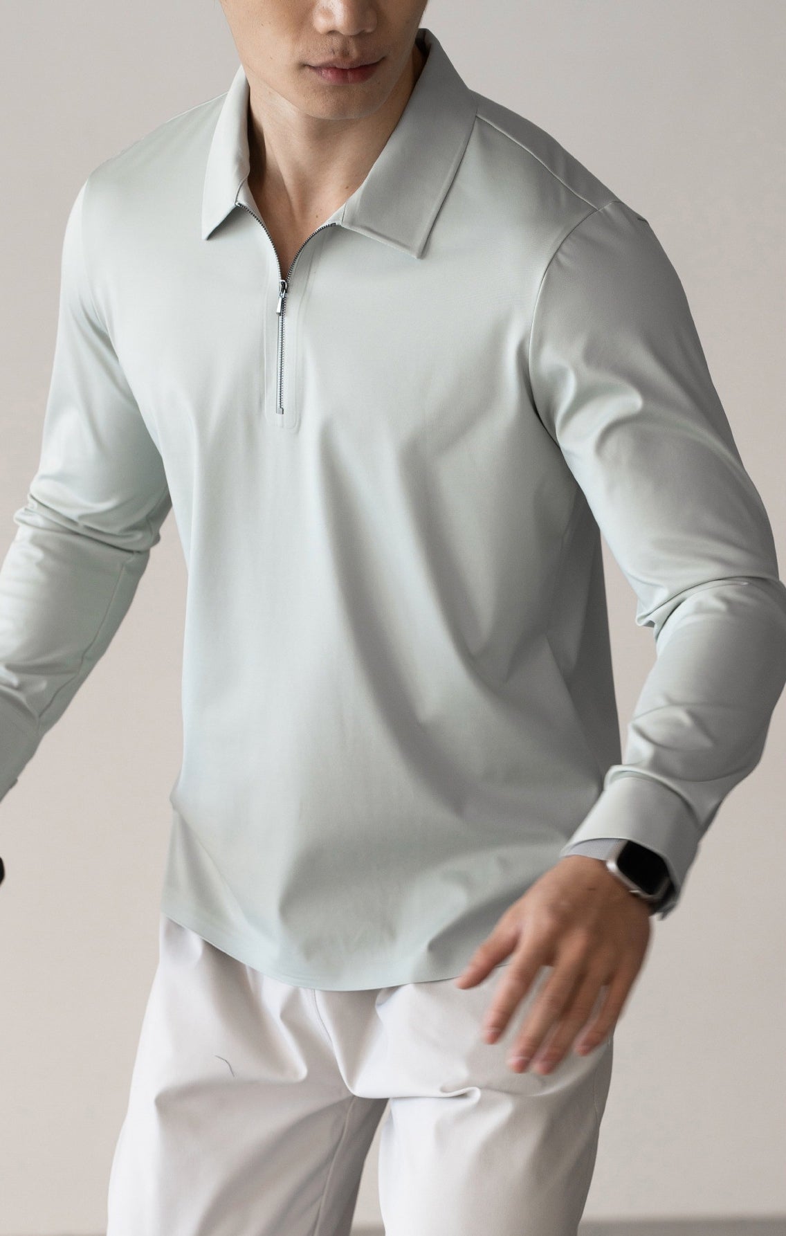 Drift Quarter Zip Polo - LIGHTGREEN alt