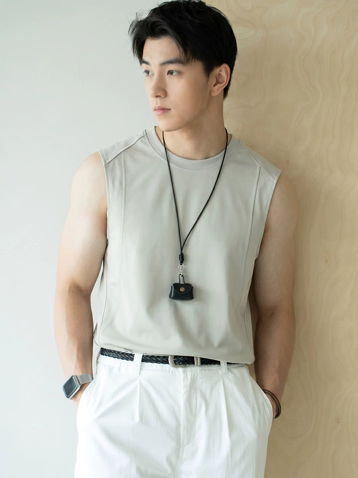 High-Density 84% Cotton Ice-Feel Moisture-Wicking Vest in Paris Gray alt