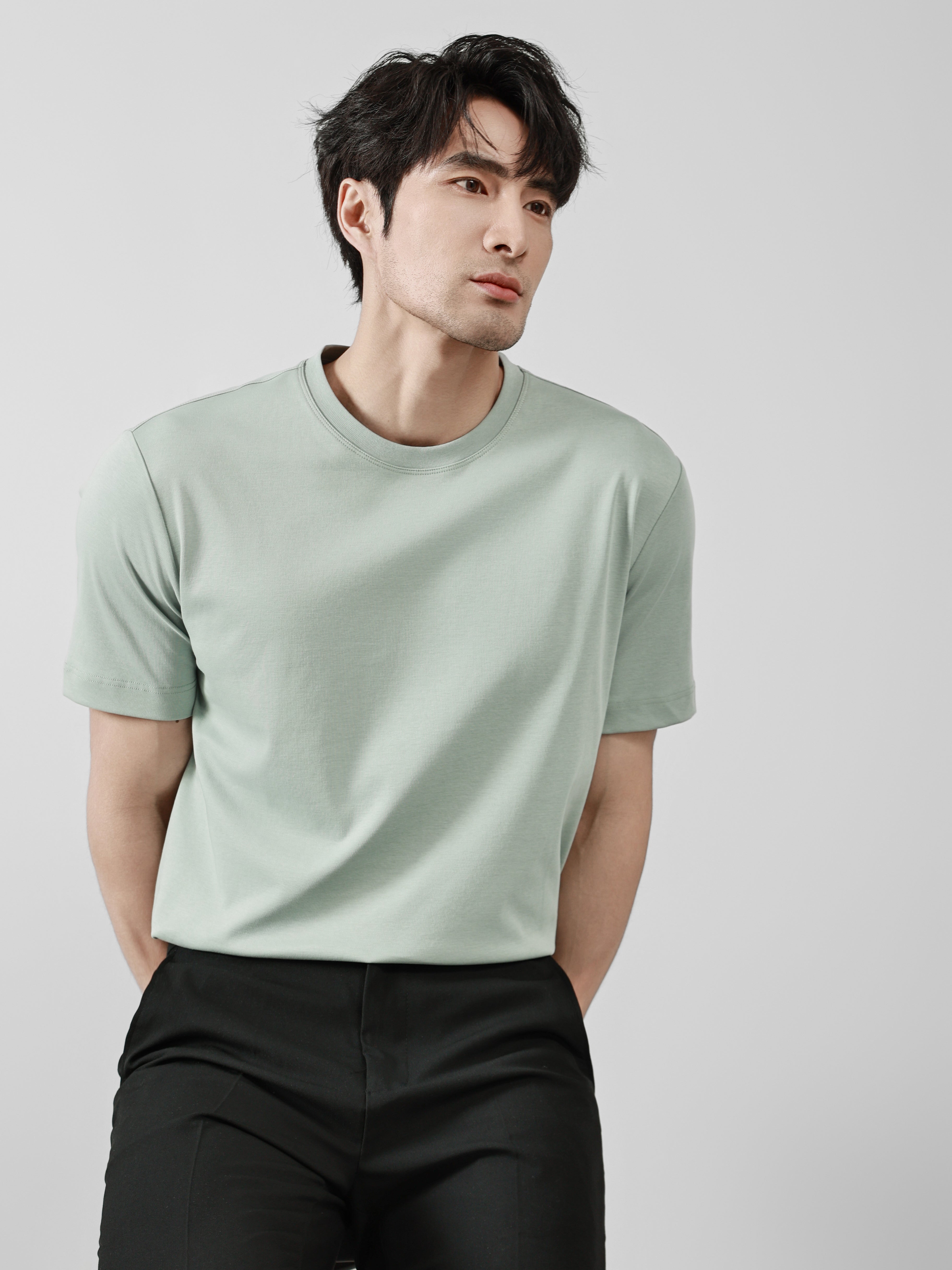 CLASSIC CREW NECK - MUSTARD GREEN alt