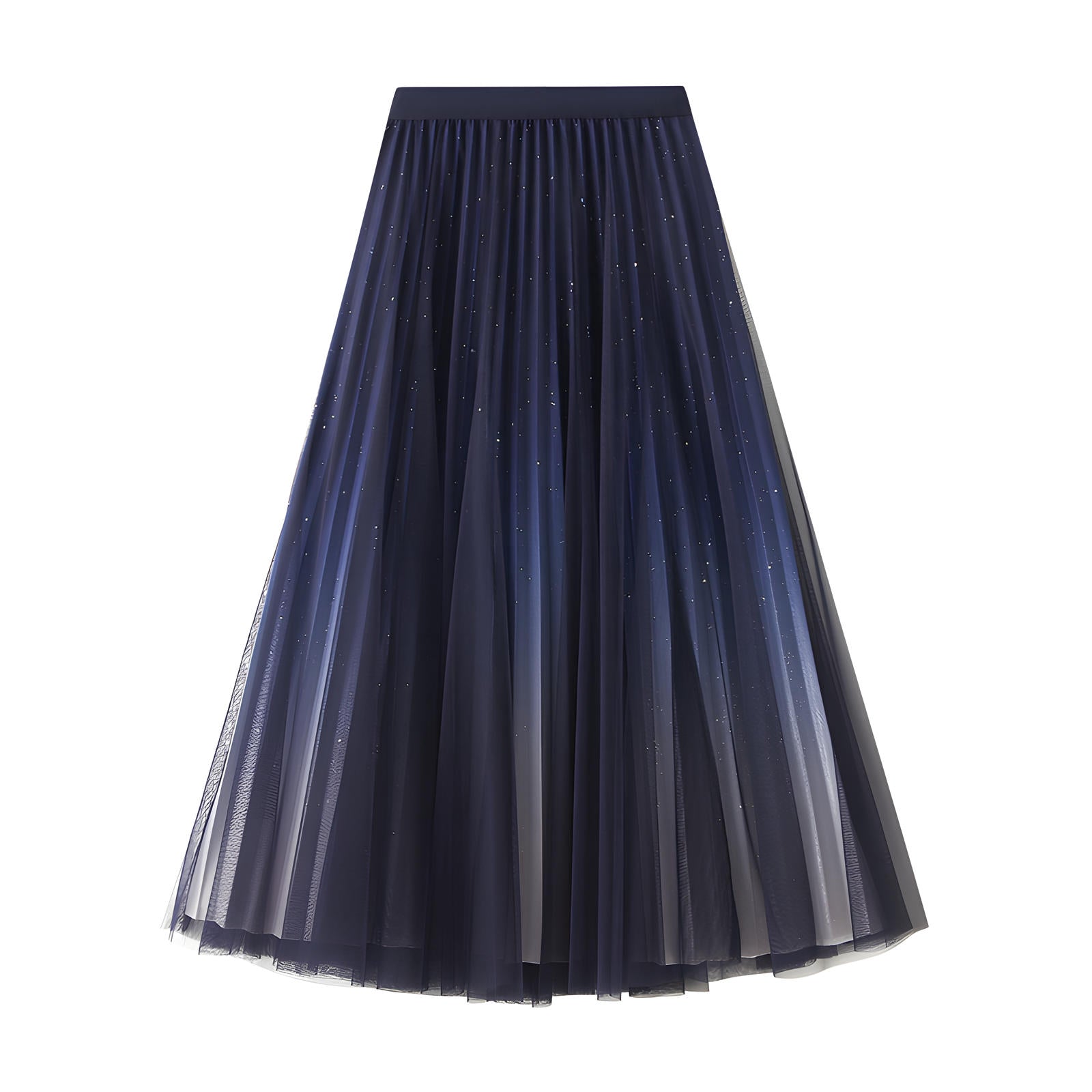 Starry Sky Gradient Pleated Mesh Skirt - D1810_STR_BLUE alt