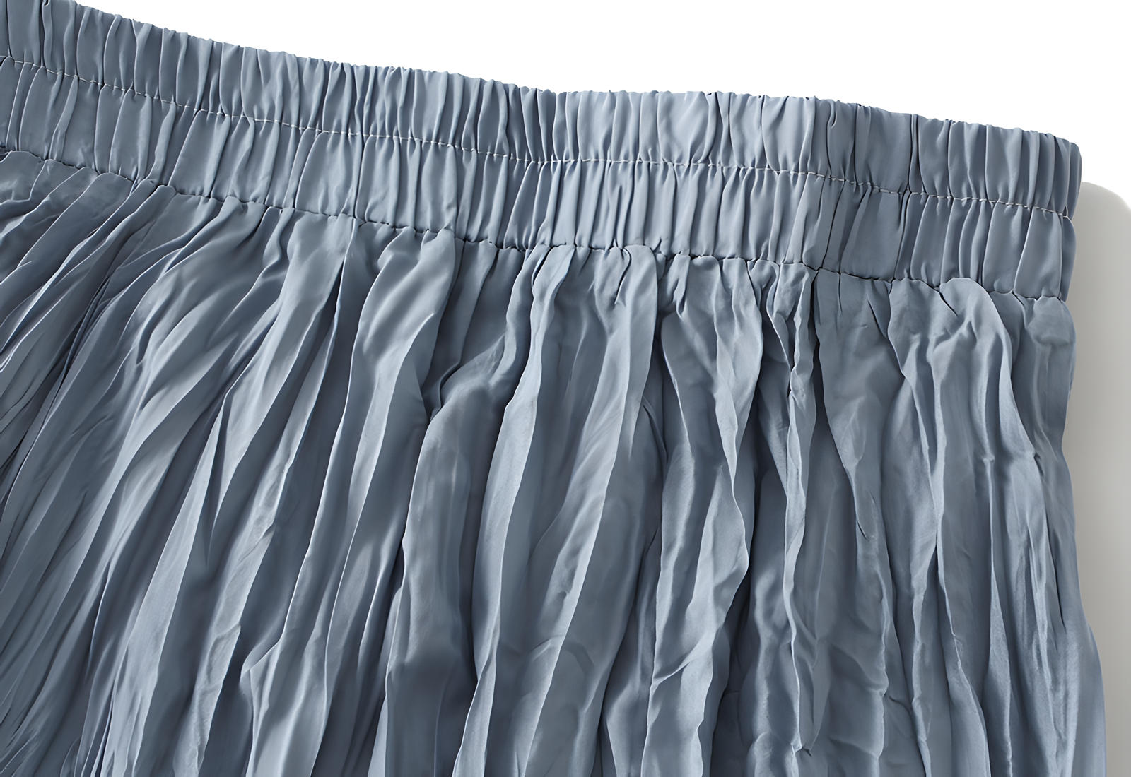 Crushed Self Design Pleated A-Line Skirt	-0323_SLATE GREY alt