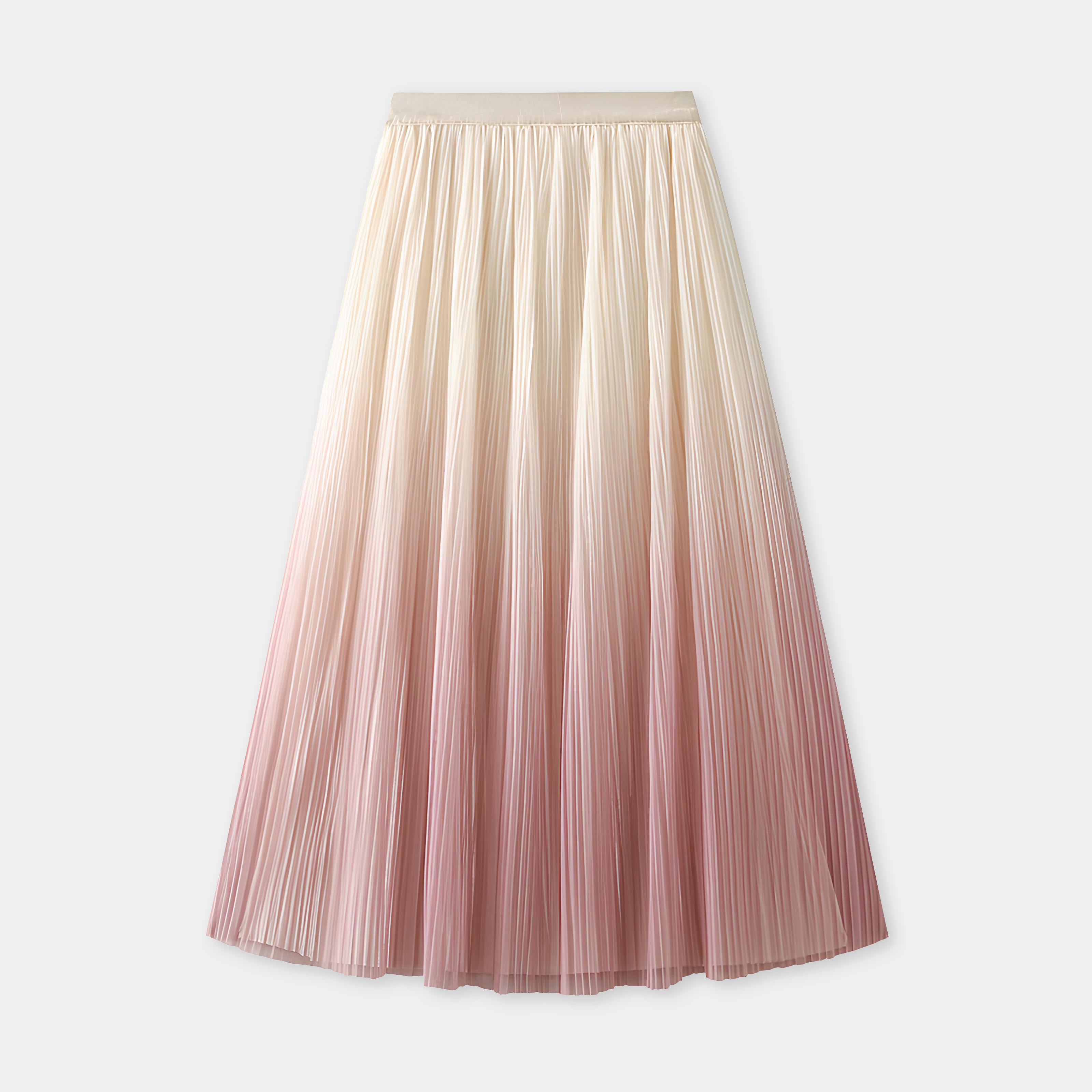Elegant Luxury Gradient Multilayer A-Line Mesh Skirt - 0872_PINK