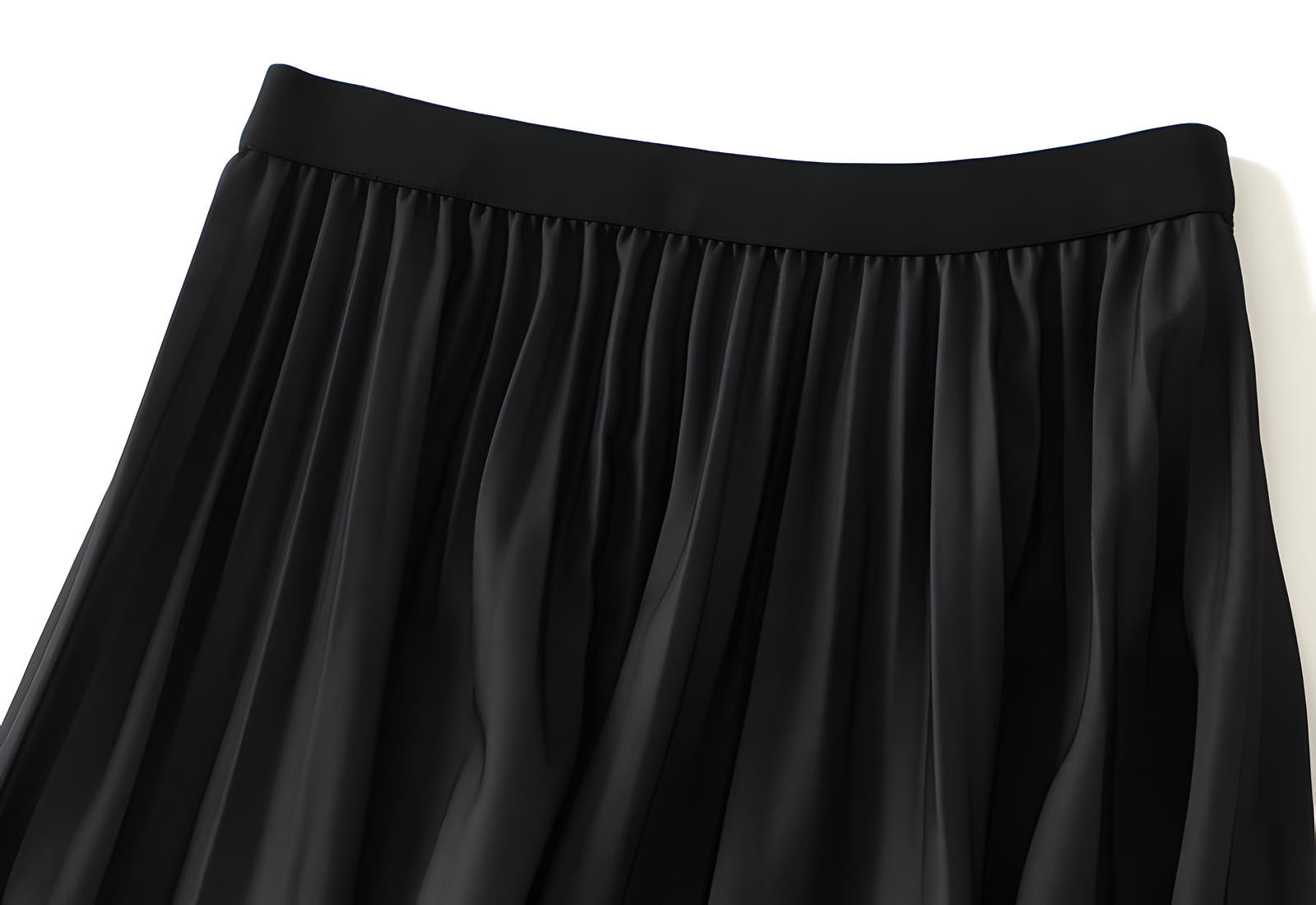 Gradient Pleated A Line Polka Dot Chiffon Skirt - 2125_PD_BLACK alt