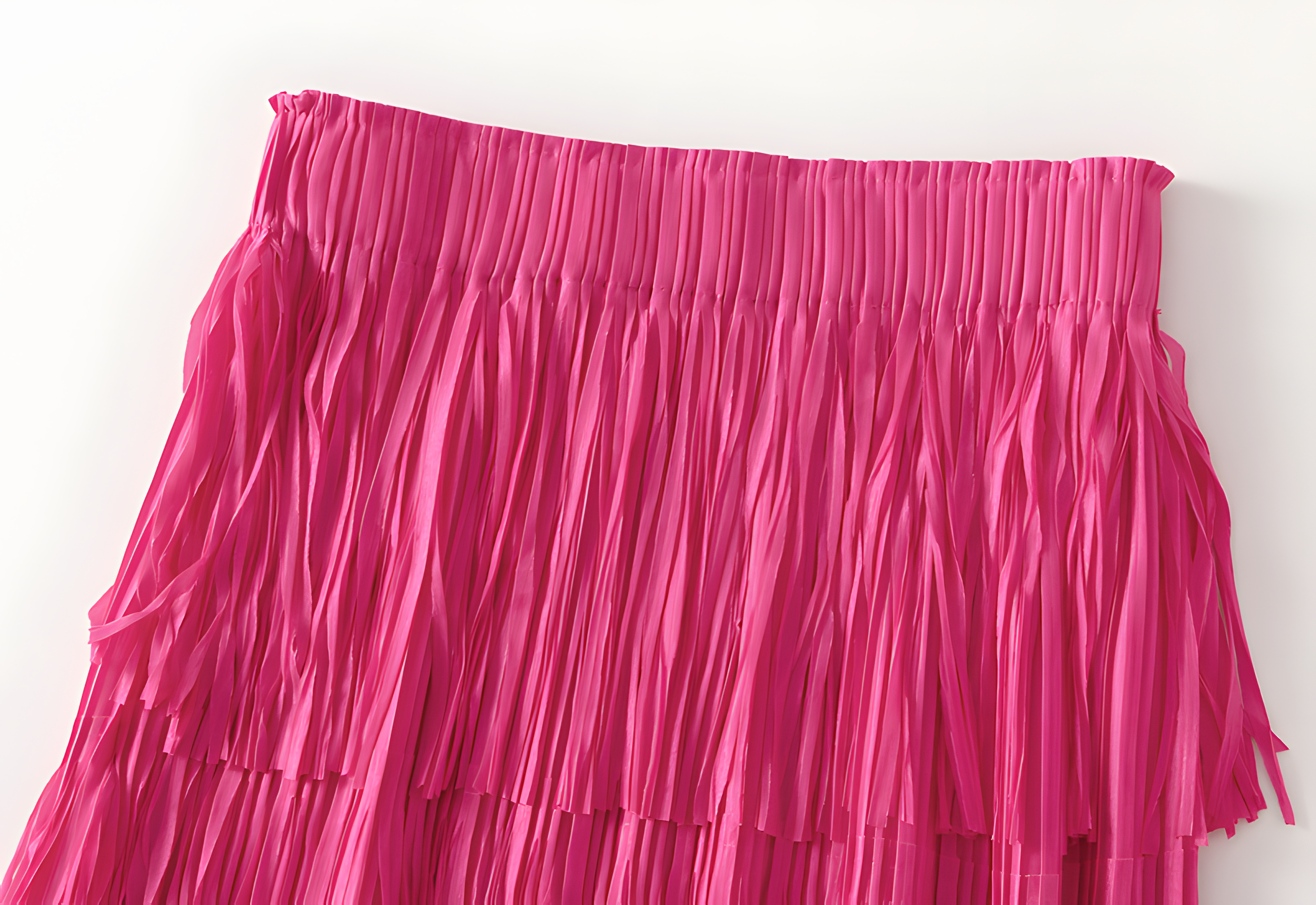 Multilayer Tassel Designer Skirt - 0666_ROSE RED alt