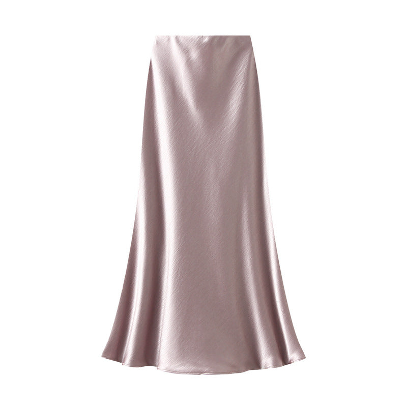 Light Pink Floral Applique Slip Skirt alt