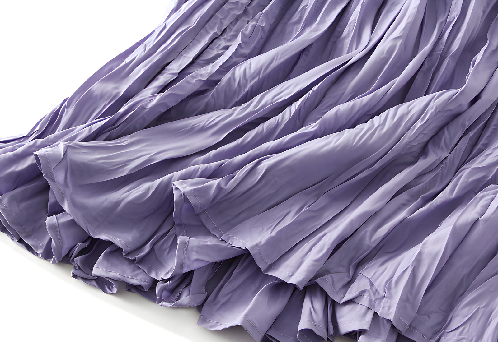 Crushed Self Design Pleated A-Line Skirt	- 0323_PURPLE alt