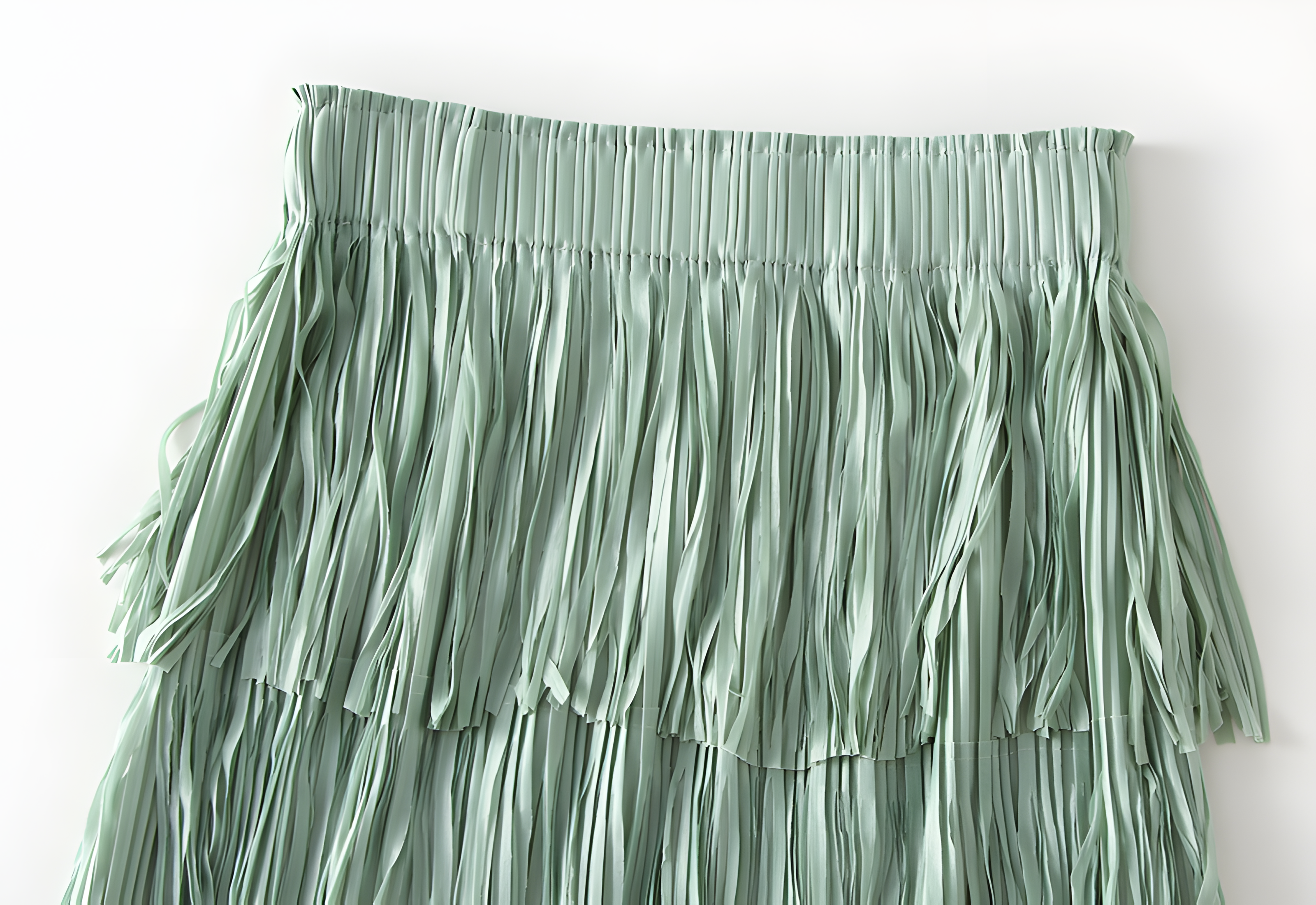 Multilayer Tassel Designer Skirt - 0666_LIGHT GREEN alt