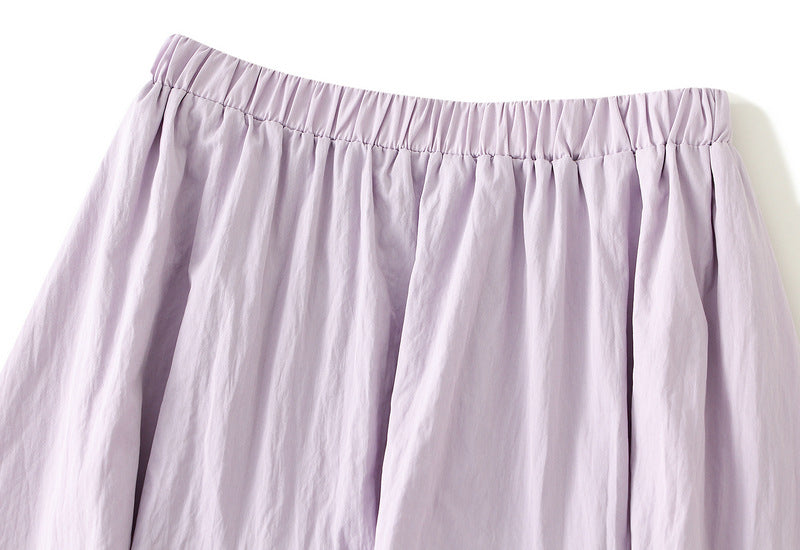 Tuck Pleat Gathered Skirt in Lavender alt
