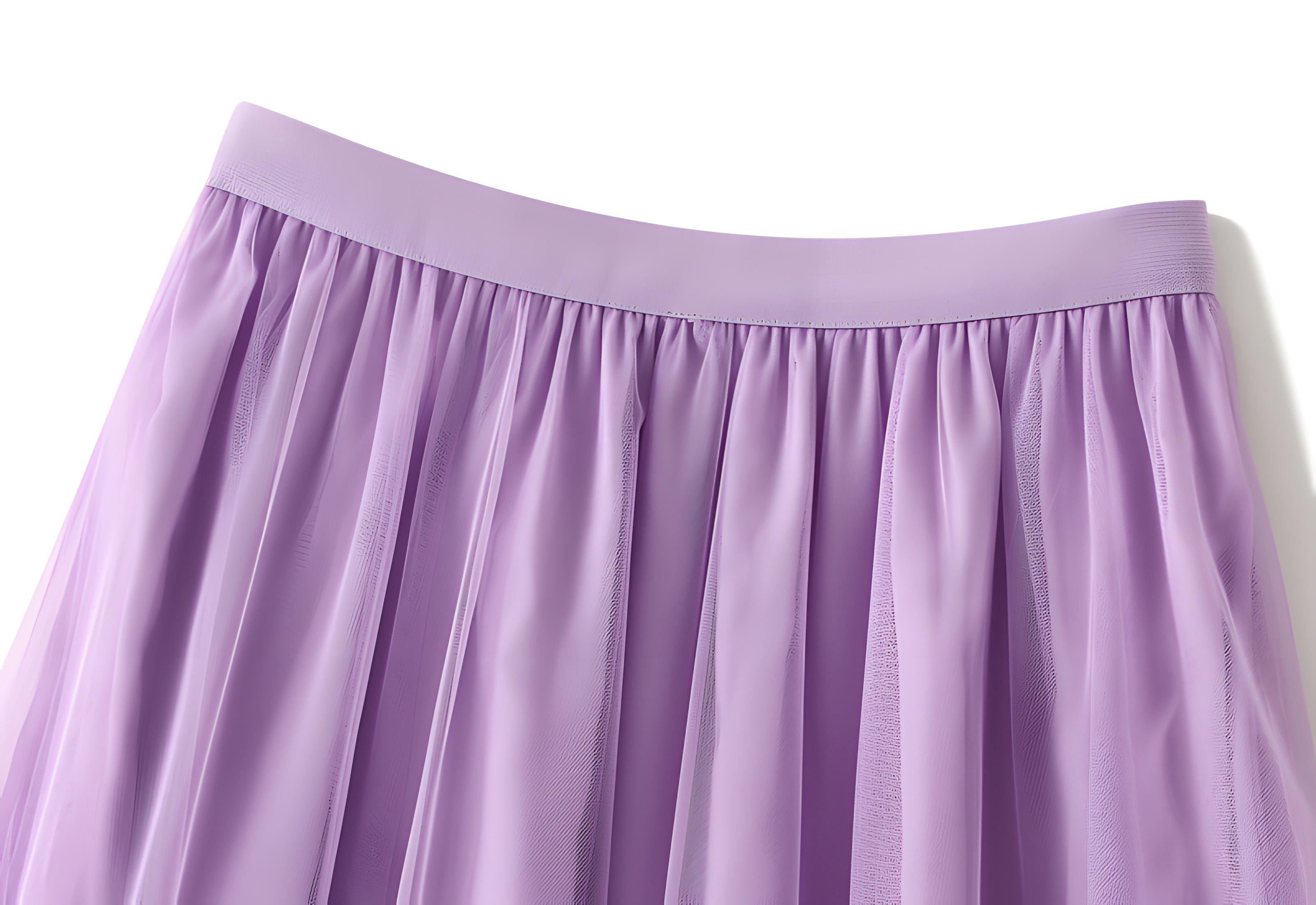 Extra large Hem Multilayer A-Line Mesh Skirt - 8023_PURPLE alt