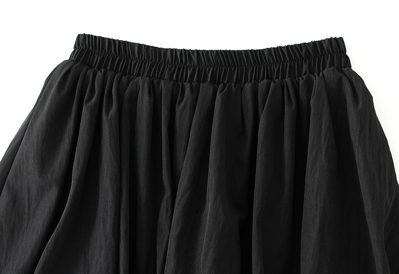 Black Bubble Hem Mini Skirt alt