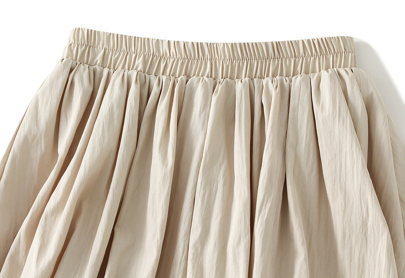 Beige Bubble Hem Mini Skirt alt