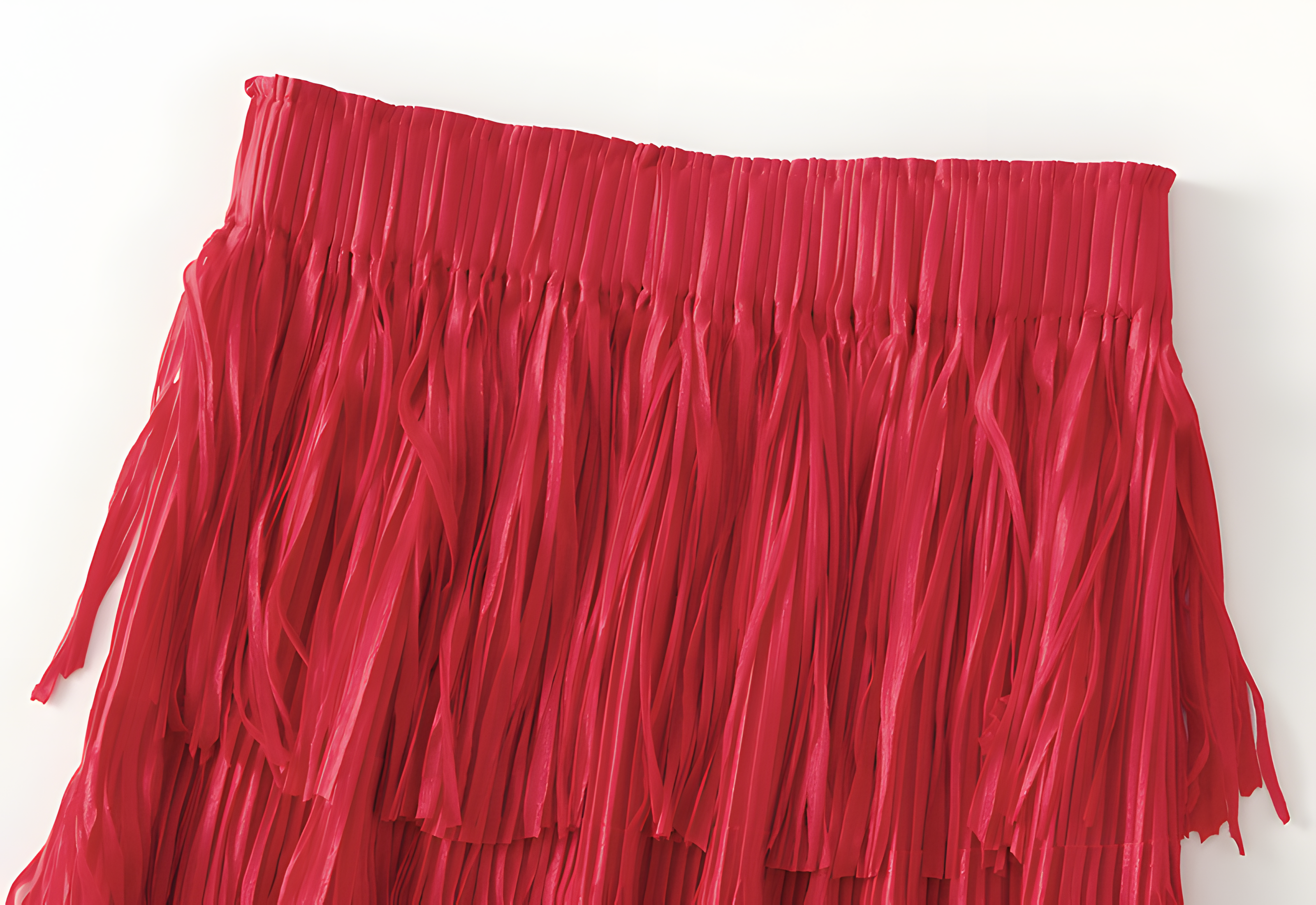 Multilayer Tassel Designer Skirt - 0666_RED alt
