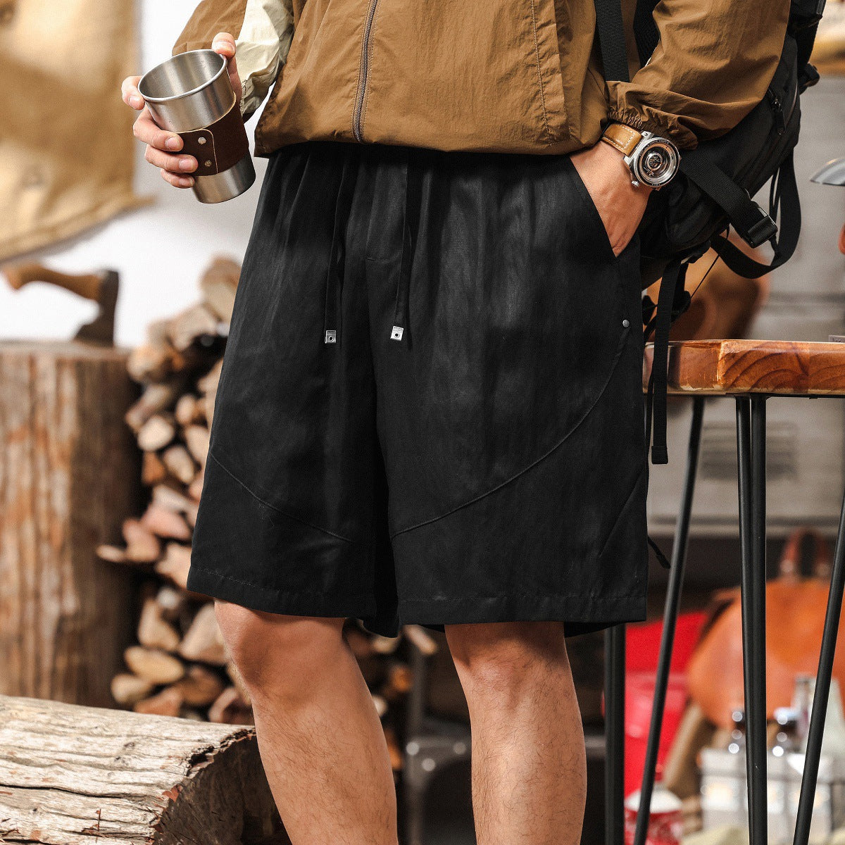 Urban TrekTech Utility Casual Shorts - Black