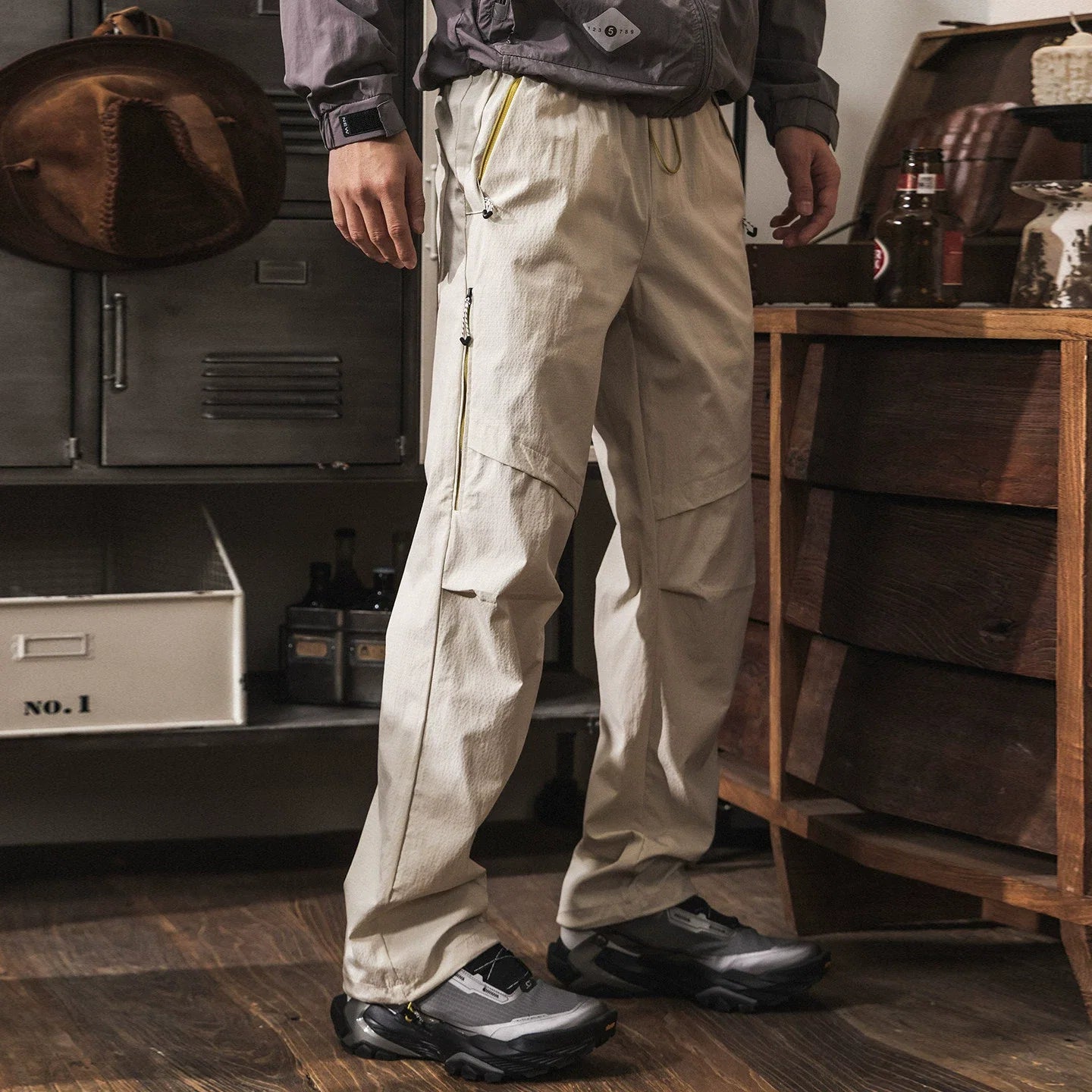 Wear Resistant Wrinkle Free Quick Drying Paratroopers Cargo Pants - APRICOT
