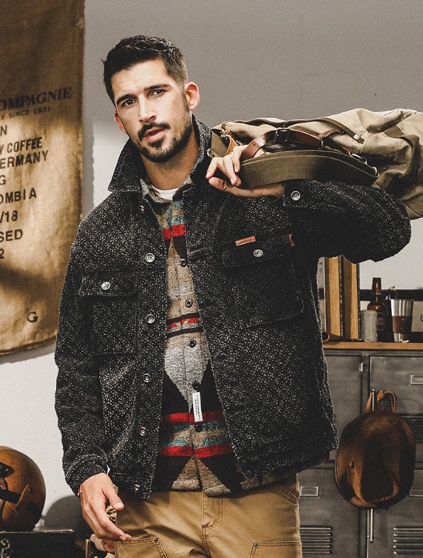 Dapper Drifter Denim Over-Shirt - Black