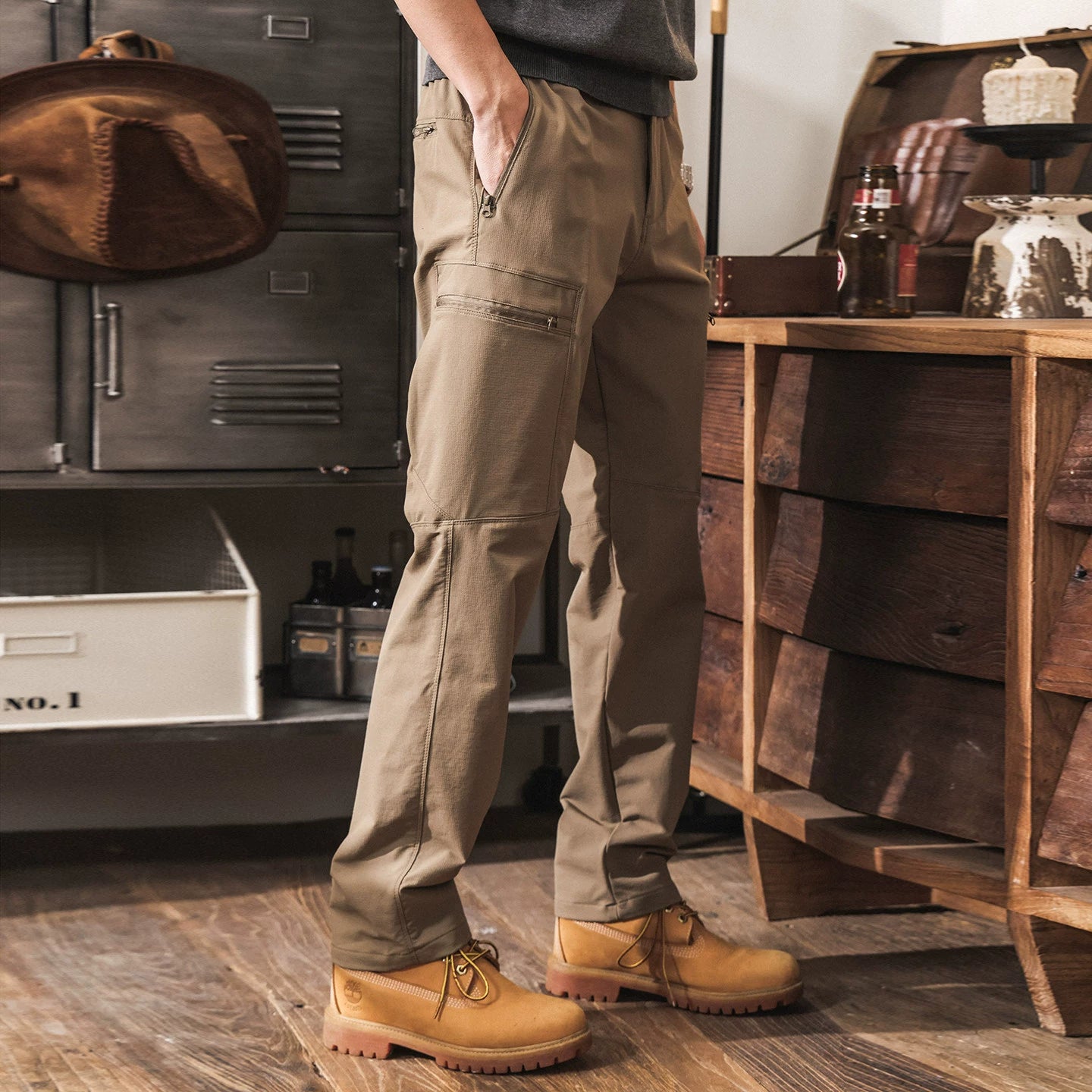 Wear Resistant Wrinkle Free Quick Drying Paratroopers Cargo Pants - KHAKI