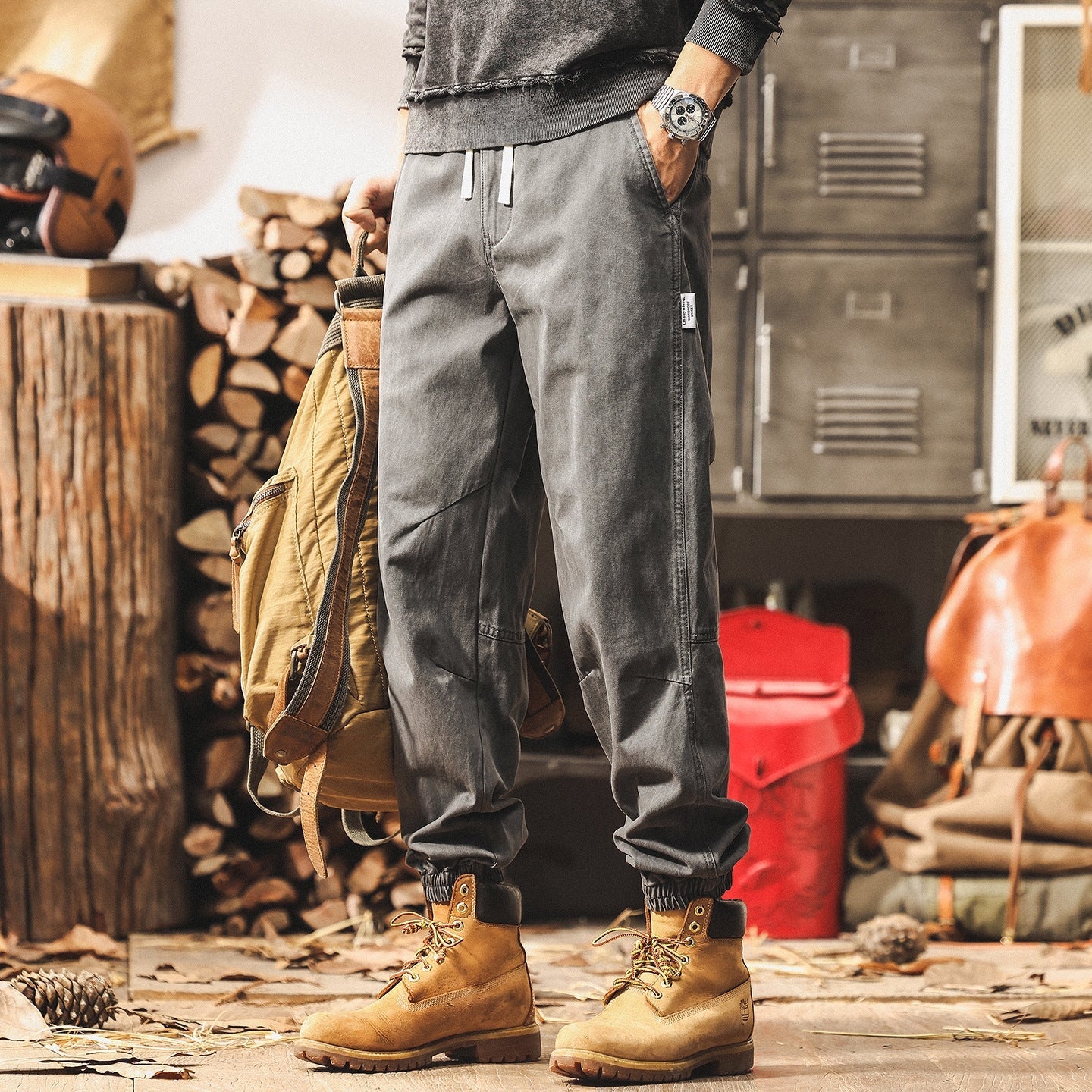 Panel Detail Cuffed Joggers alt
