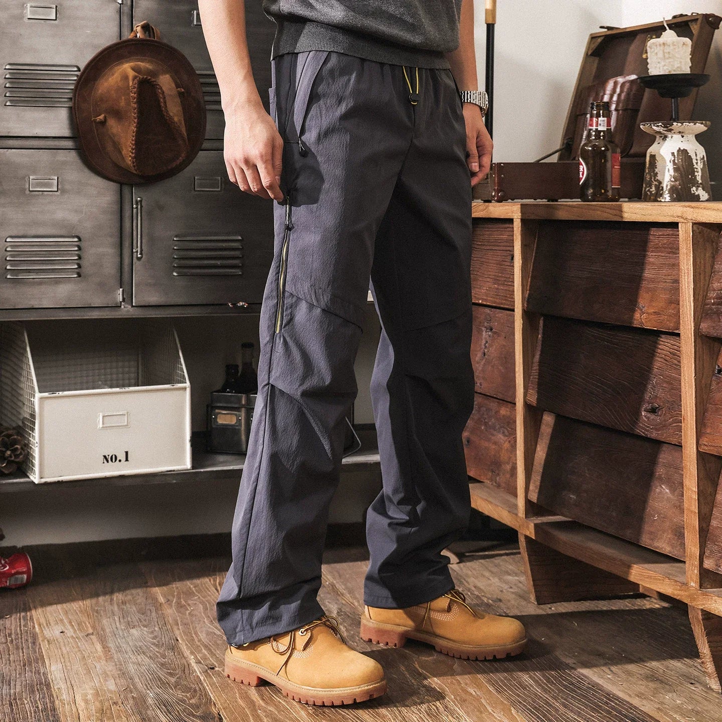 Wear Resistant Wrinkle Free Quick Drying Paratroopers Cargo Pants - GREY