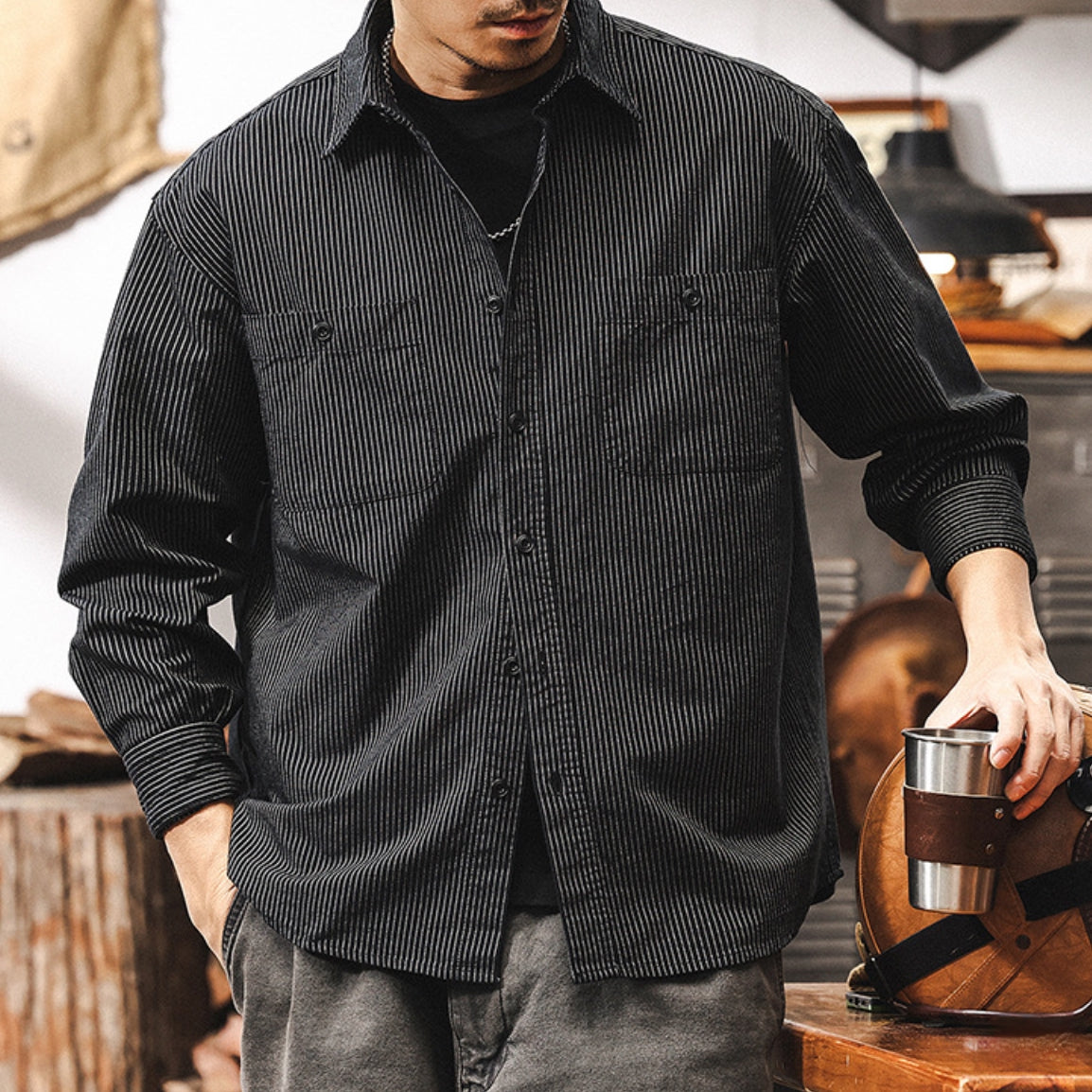 Vintage Striped Shirt alt