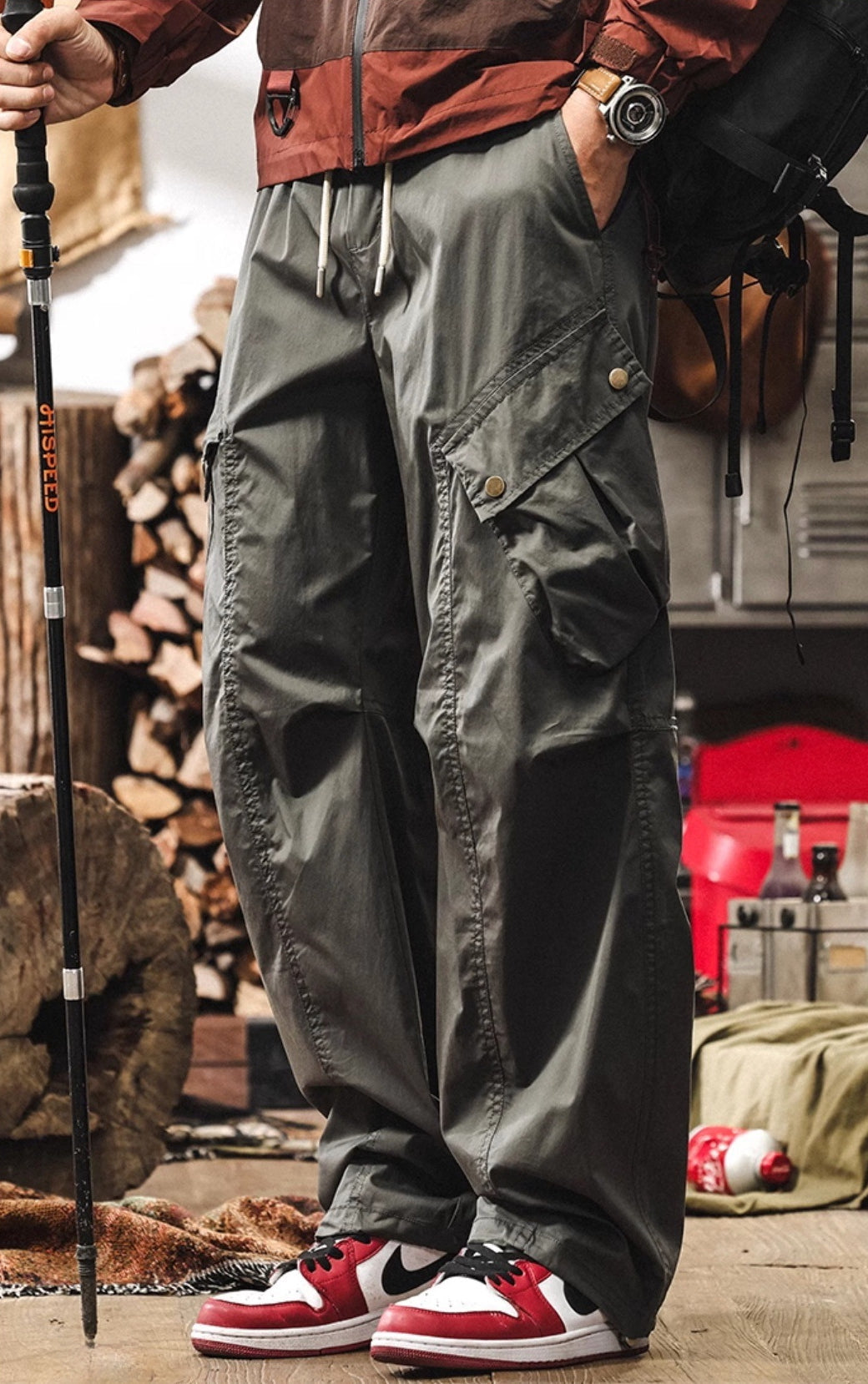 Grey Cargo Pants alt