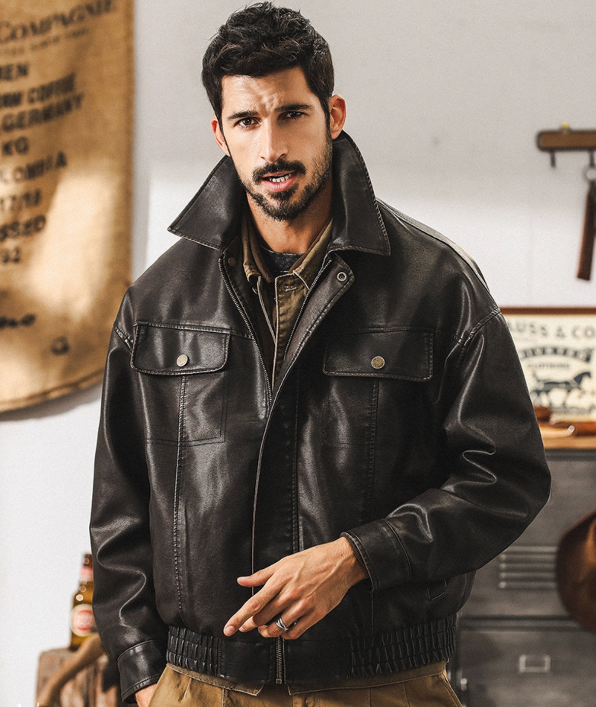 Bikers Leather Jacket alt
