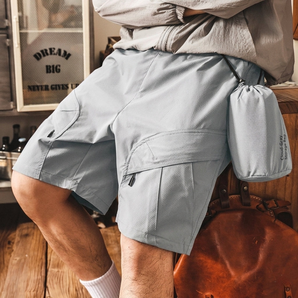 Quick Drying Outdoor Cargo Shorts in Slate Gray