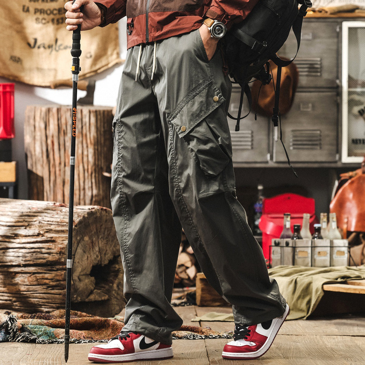 Grey Cargo Pants