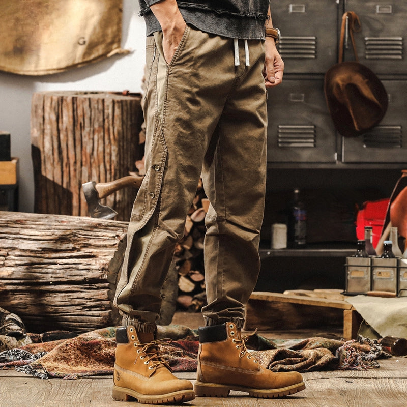 Snap-Side Cuffed Joggers