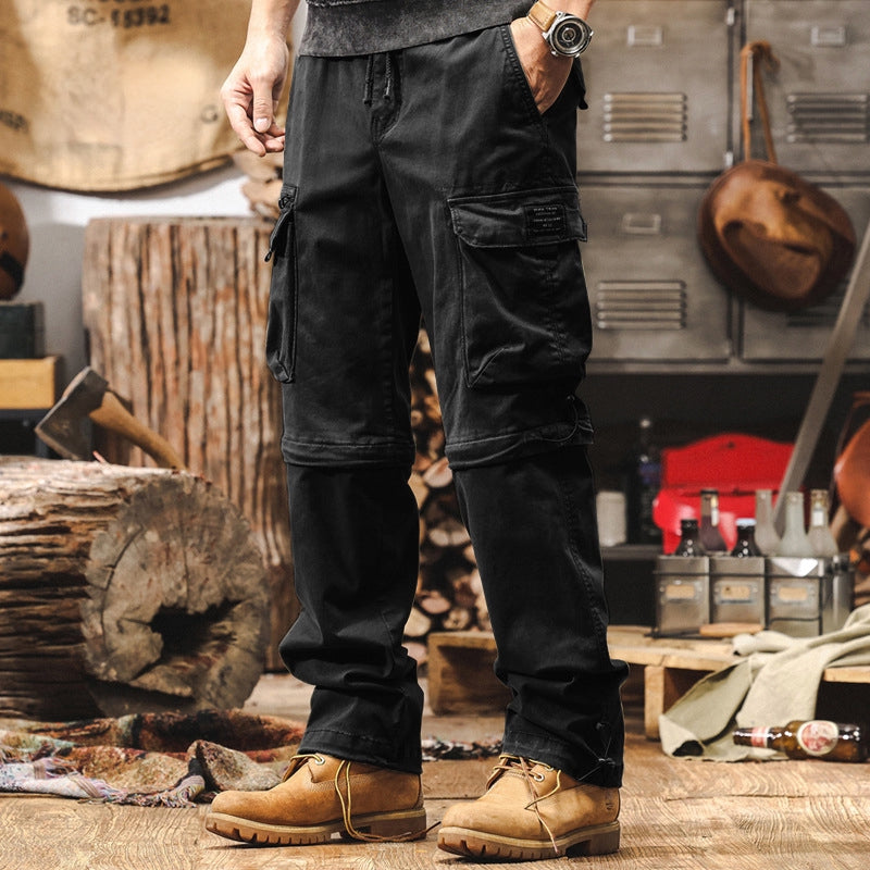 Detachable Cargo Combed Cotton Pants