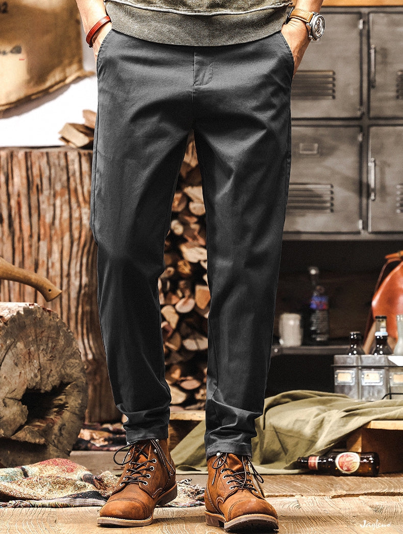 Men's Dark Gray Chino Work Pants alt