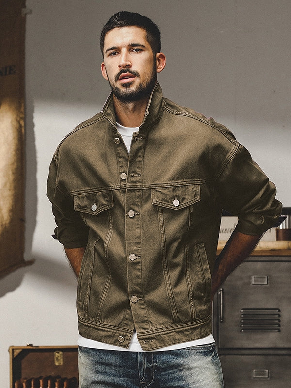 THEND RUGGED COLORED DENIM OVER-SHIRT - 202309140061_ARM