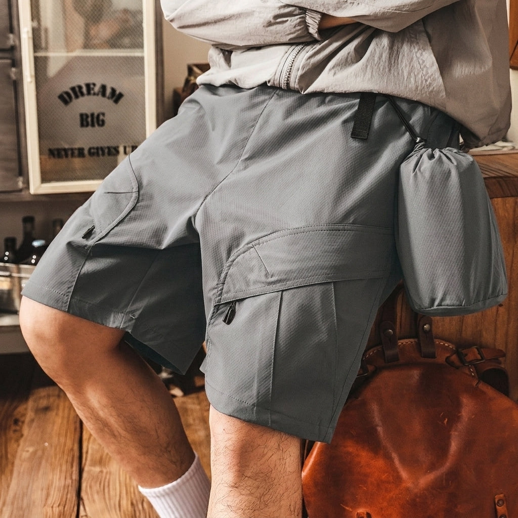 Quick Drying Outdoor Cargo Shorts in Light Gray alt