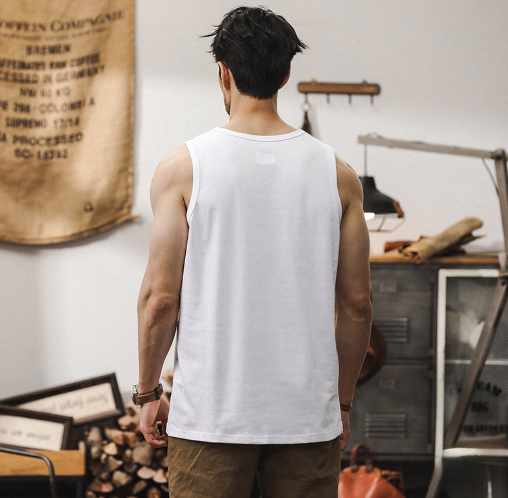 White Sleeveless Tank alt