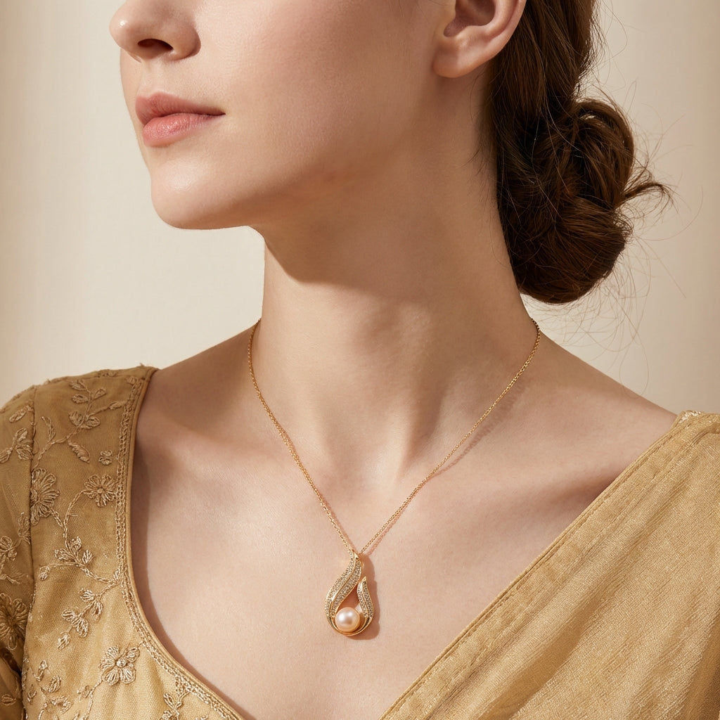Eternal Flame Drop Pendant Chain