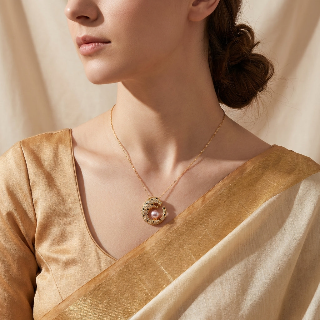 Panthera Pearl Pendant