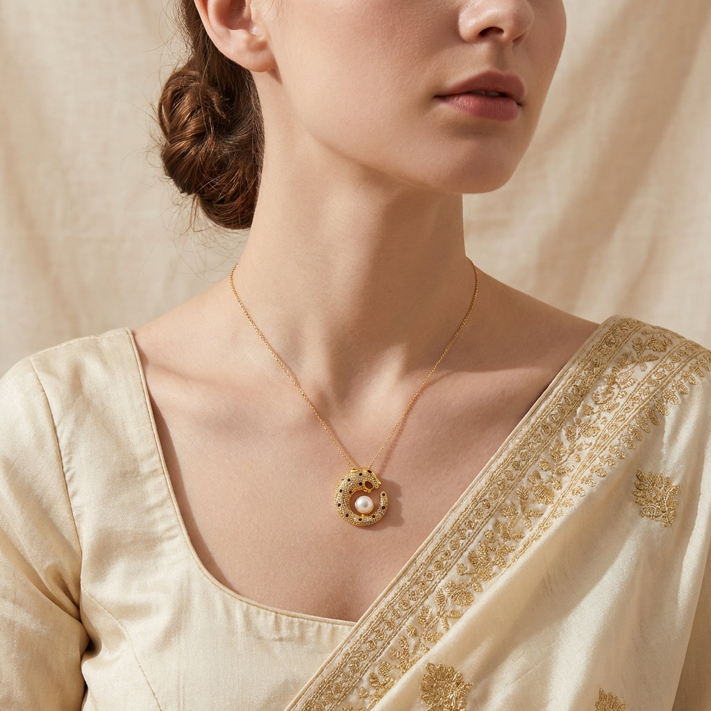 Panthera Pearl Pendant